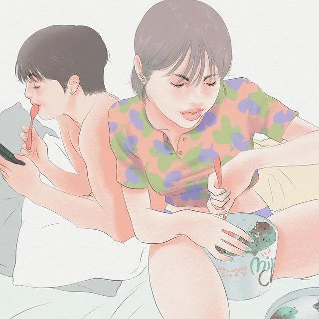 虐哭！韩国小伙用插画撩拨10万粉丝，网友：“这波狗粮”真酸啊