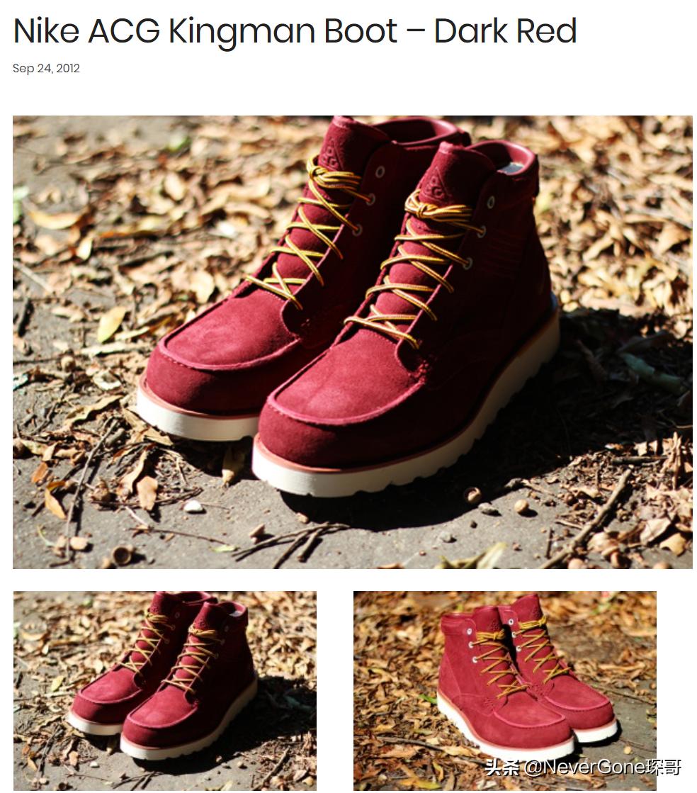 一双nike鞋子正面图,耐克复古工装鞋