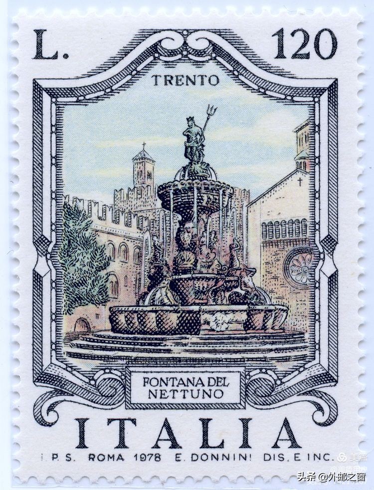 意大利1998年发行雕刻版邮票,意大利存世18个月的邮票