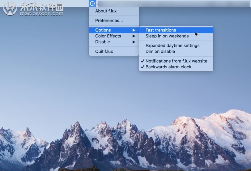 过滤屏幕蓝光工具f.luxforMac