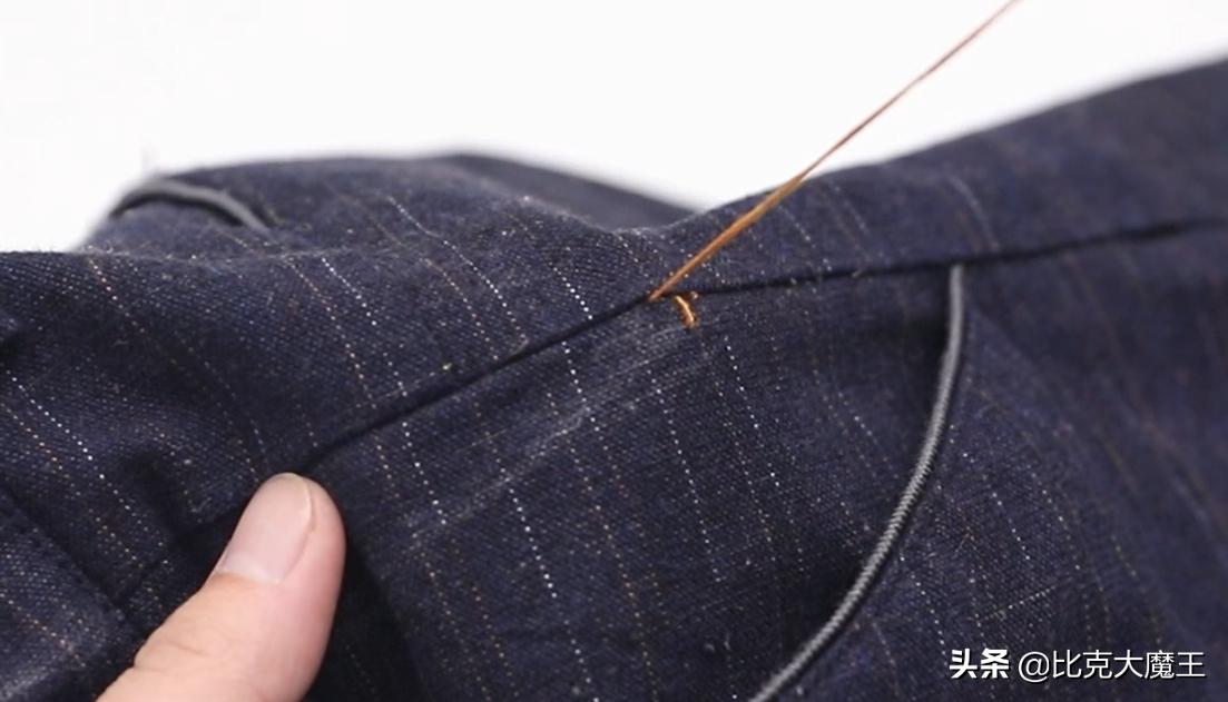 裤子收腰小妙招不用改,裤子裤腰大了怎么收小点