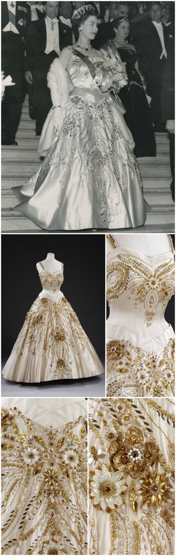 伊丽莎白女王苹果花礼服,英国女王伊丽莎白连衣裙