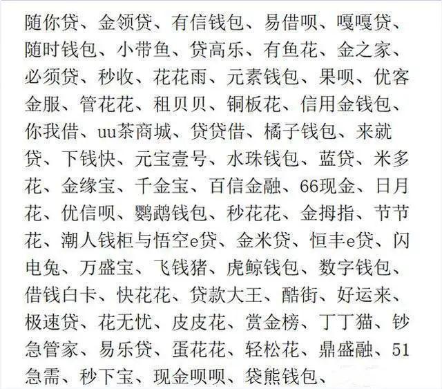非法网贷平台名单公示,非法集资的网贷