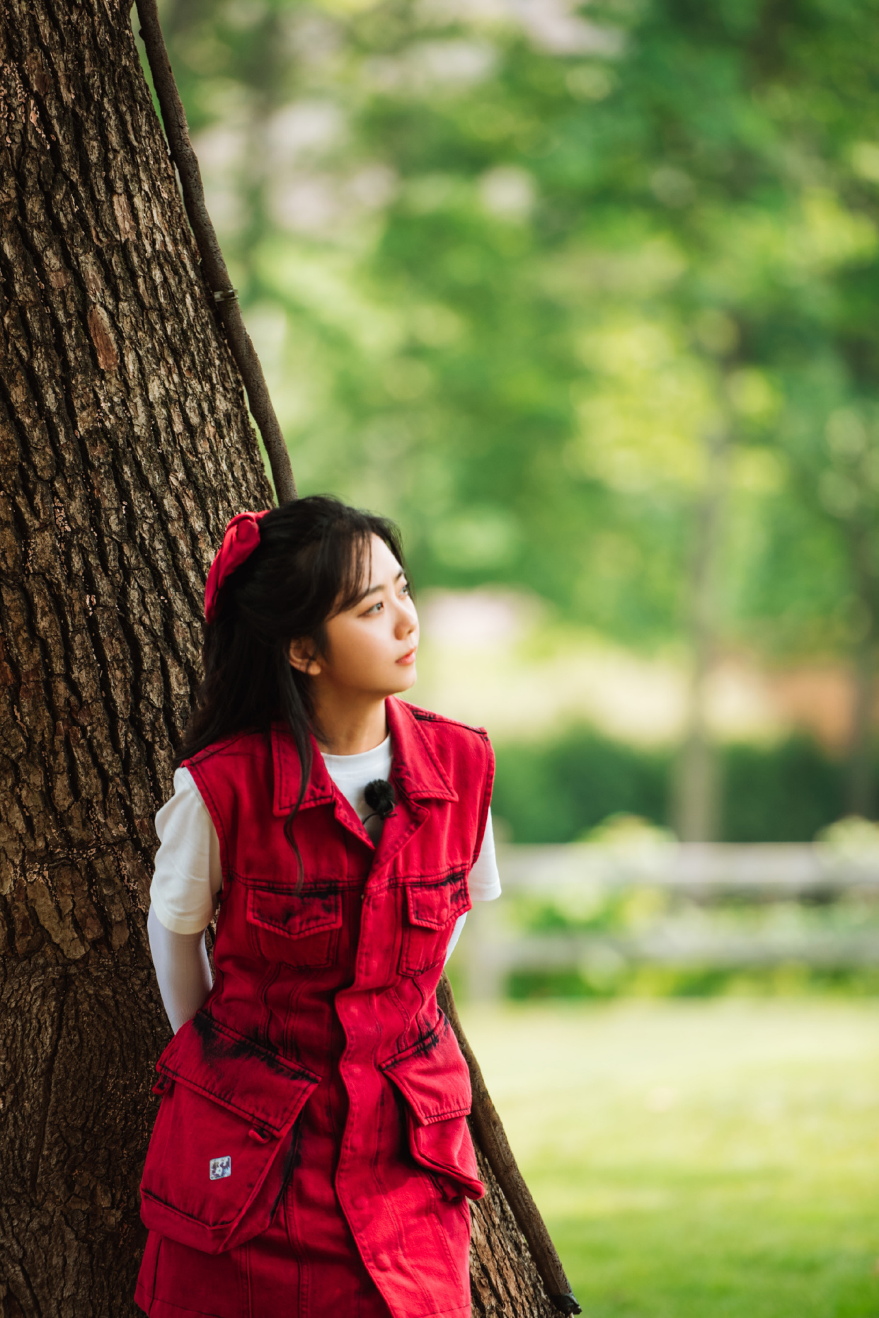 谭松韵戴火了的蝴蝶结发夹,谭松韵真的特别童颜吗