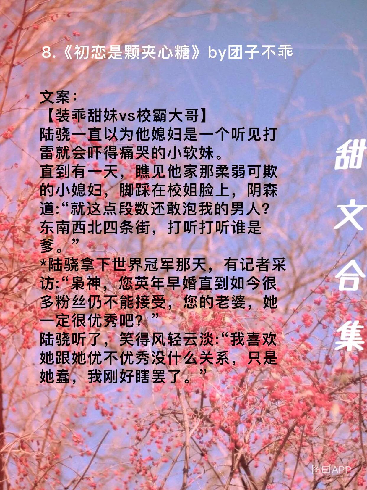 完结男主是校霸的甜文一口气看完,校霸痞帅男主甜宠文一口气看完