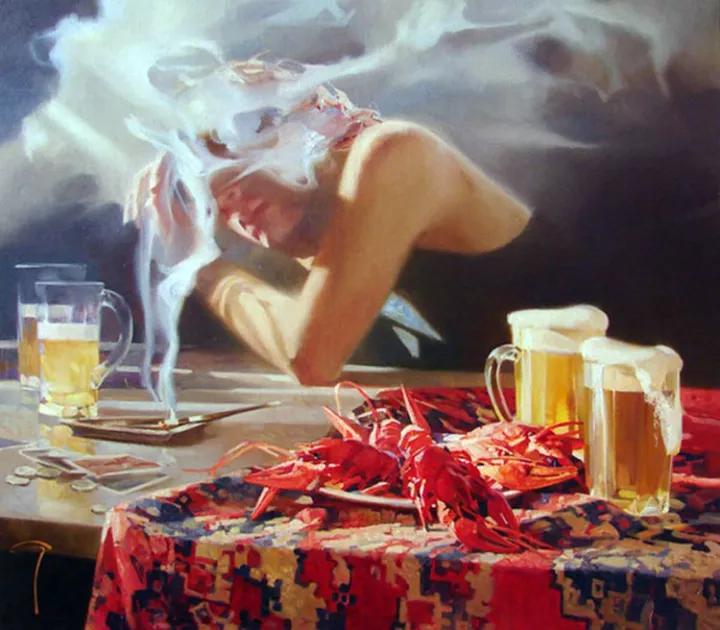 俄罗斯画家维克多风景油画,俄罗斯画家希施金的森林油画