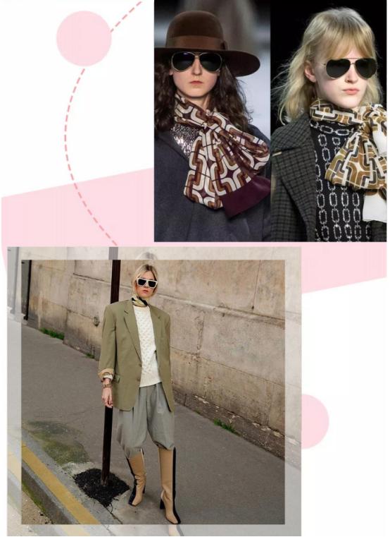 丝巾有哪些时髦又高级的搭配,简单丝巾穿出高级感