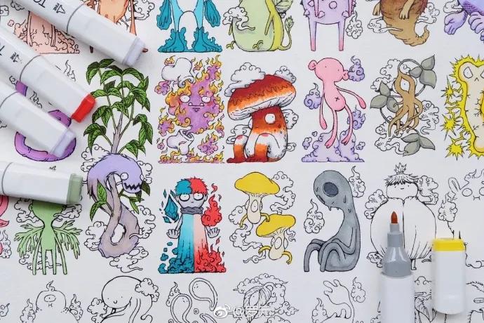 90后插画师画鬼,90后插画师山海经神兽