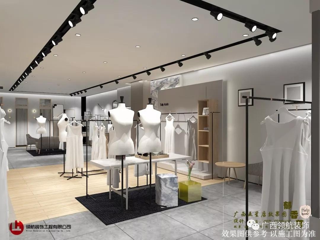 女装店装修简约灰,女装店装修最新风格简约100平方