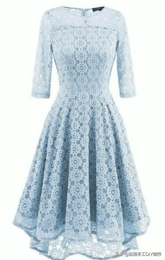 蕾丝绣花连衣裙精致美丽又优雅,设计小众蕾丝连衣裙