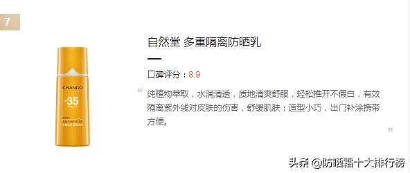 夏季防晒霜推荐性价比高,spf50+pa防水防汗的平价防晒霜