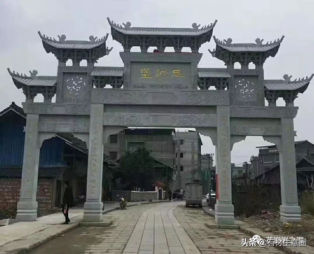 石牌坊石雕图片大全,各样式的石牌坊