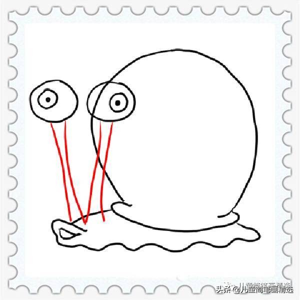 蜗牛的画法简笔画图片大全,蜗牛的画法儿童简笔画图文