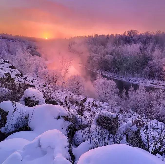 雾凇之美宛若仙境,连云港花果山雾凇美得像仙境