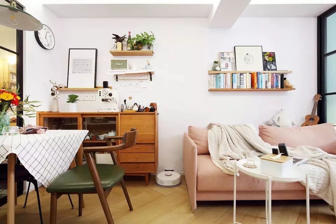 公寓玻璃隔断效果图大全,30平落地窗小公寓装修隔断