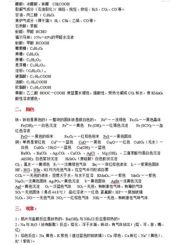 高中化学复习总专题（500页精品资料）准高三一轮复习必备好资料