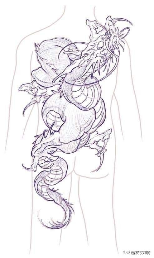 汉代龙纹图腾图案,龙纹图腾图案