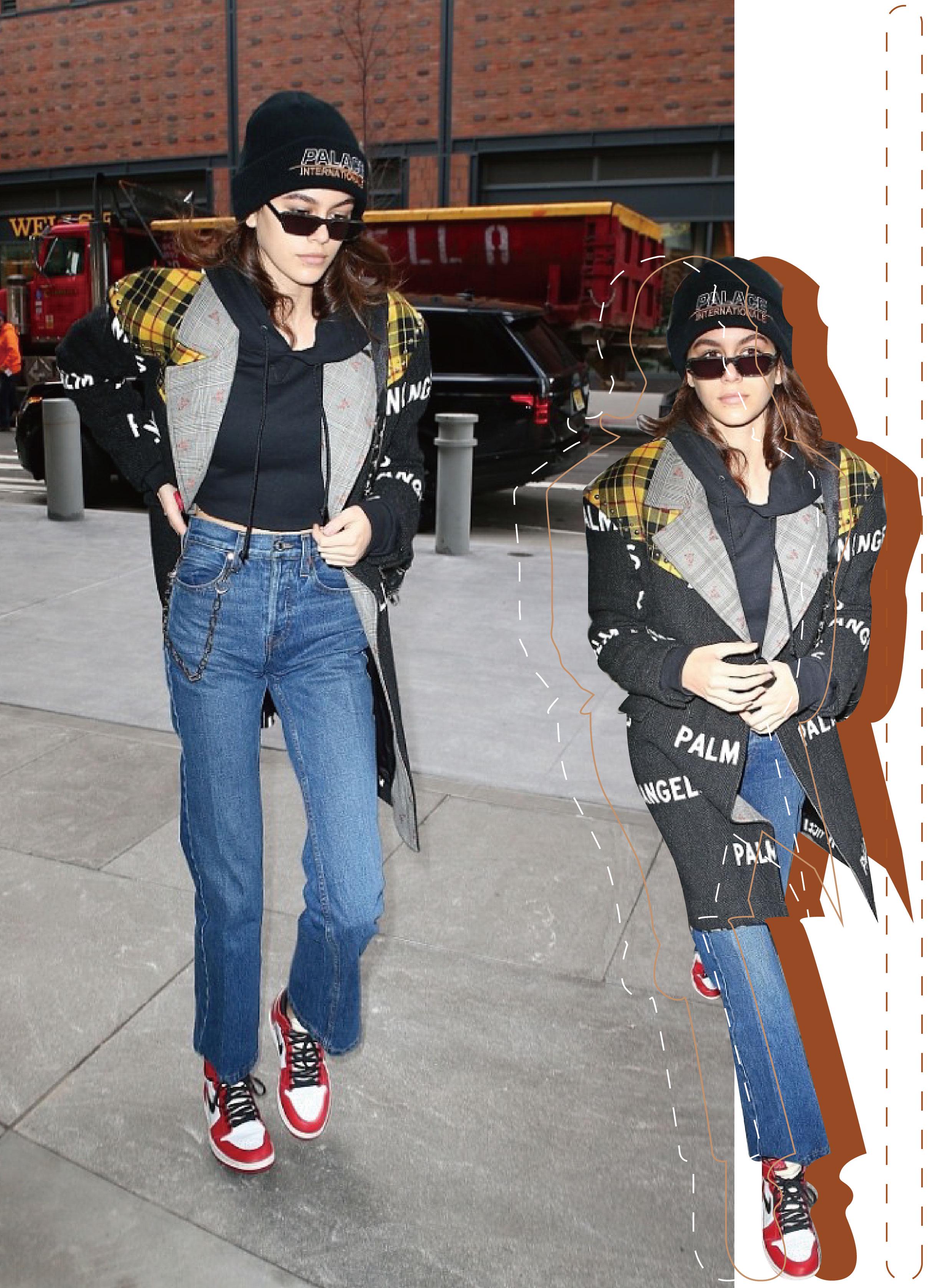 牛仔裤搭配中长款大衣,毛呢大衣牛仔裤怎么搭配好看