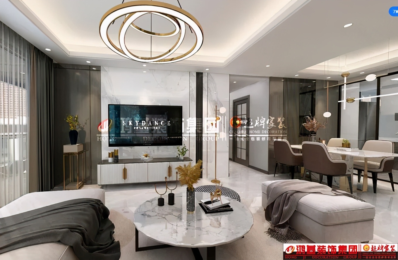 现代轻奢风装修全屋效果图,现代轻奢风装修混搭实木沙发