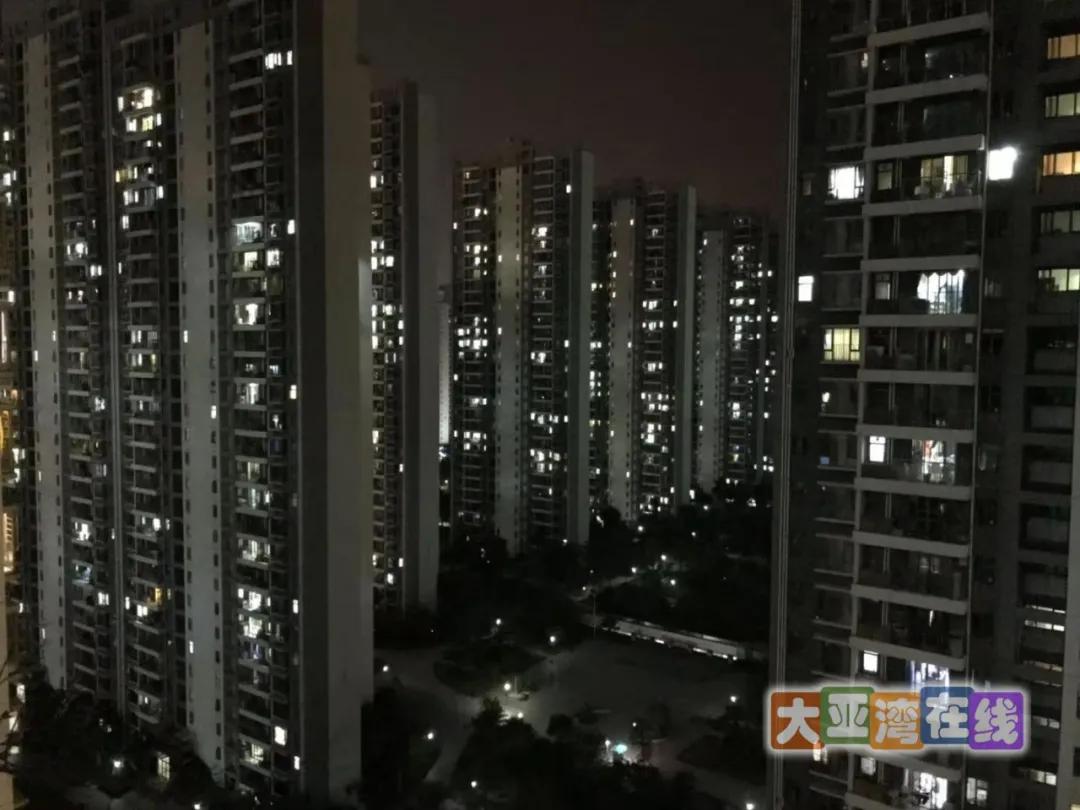 大亚湾西区亮灯率,大亚湾石化区晚上亮灯