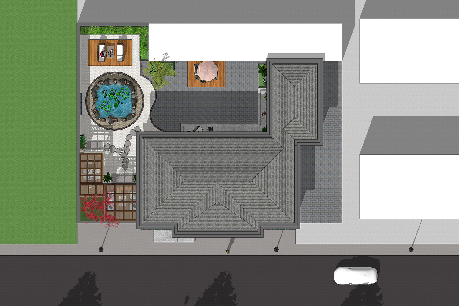 农村自建房养老房一层半怎么设计,农村人盖房子