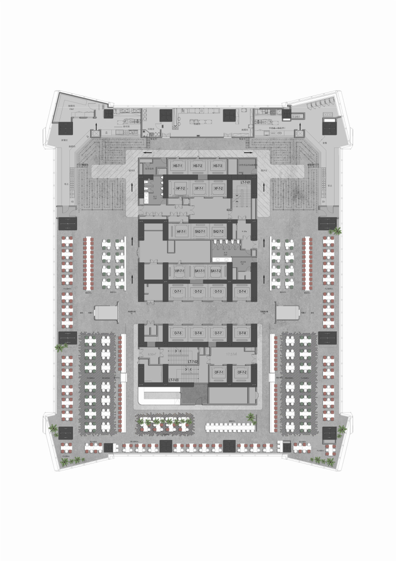 深圳湾一号t7员工食堂,深圳湾一号员工食堂平面