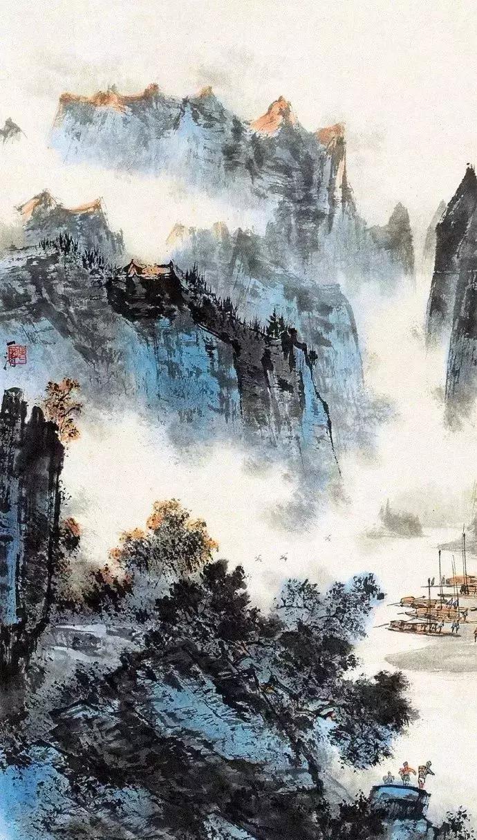 一组高清唯美的山水画收藏欣赏,美国大都会收藏明清山水画欣赏