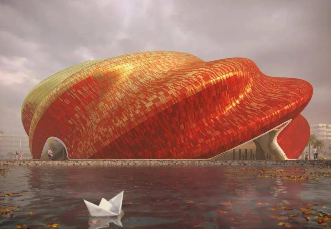 比恒大莲花球场更“辣眼睛”，广州出现“大花棉被”建筑惨不忍睹