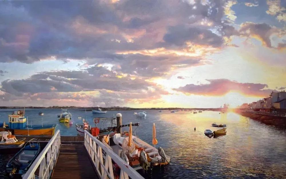 世界著名大师花卉油画,油画漂亮风景画