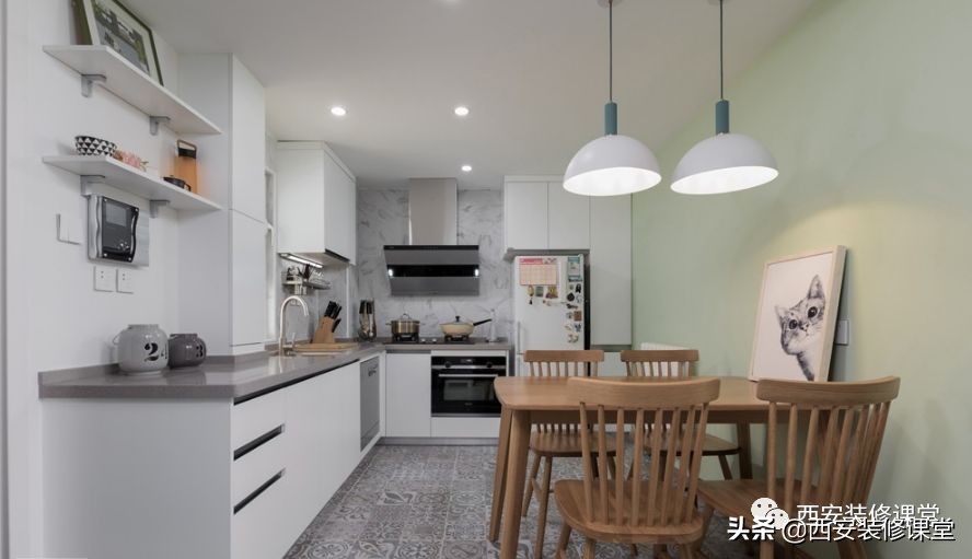 集成灶橱柜和什么颜色搭配好看,冰箱颜色和橱柜颜色搭配效果图