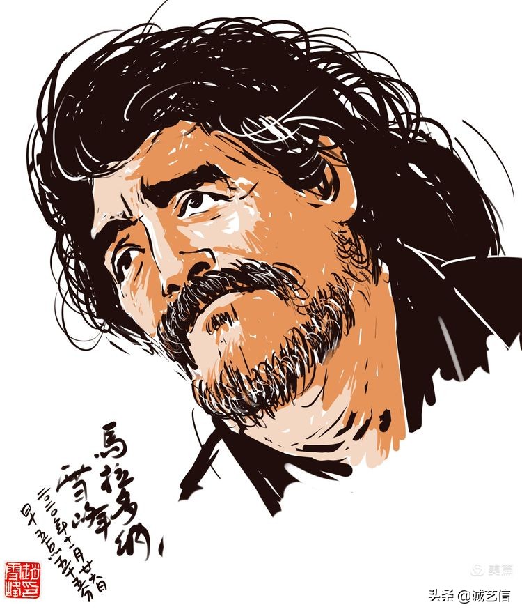 马拉多纳高清漫画壁纸,马拉多纳漫画