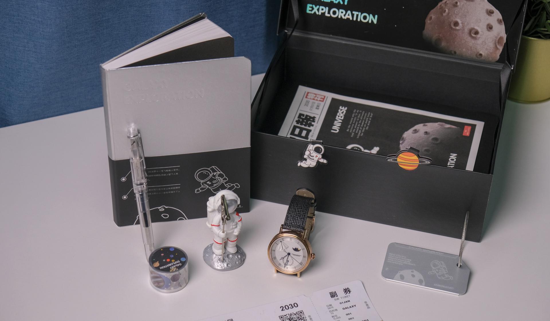 海鸥月相文创礼盒龙年,海鸥月相腕表文创礼盒