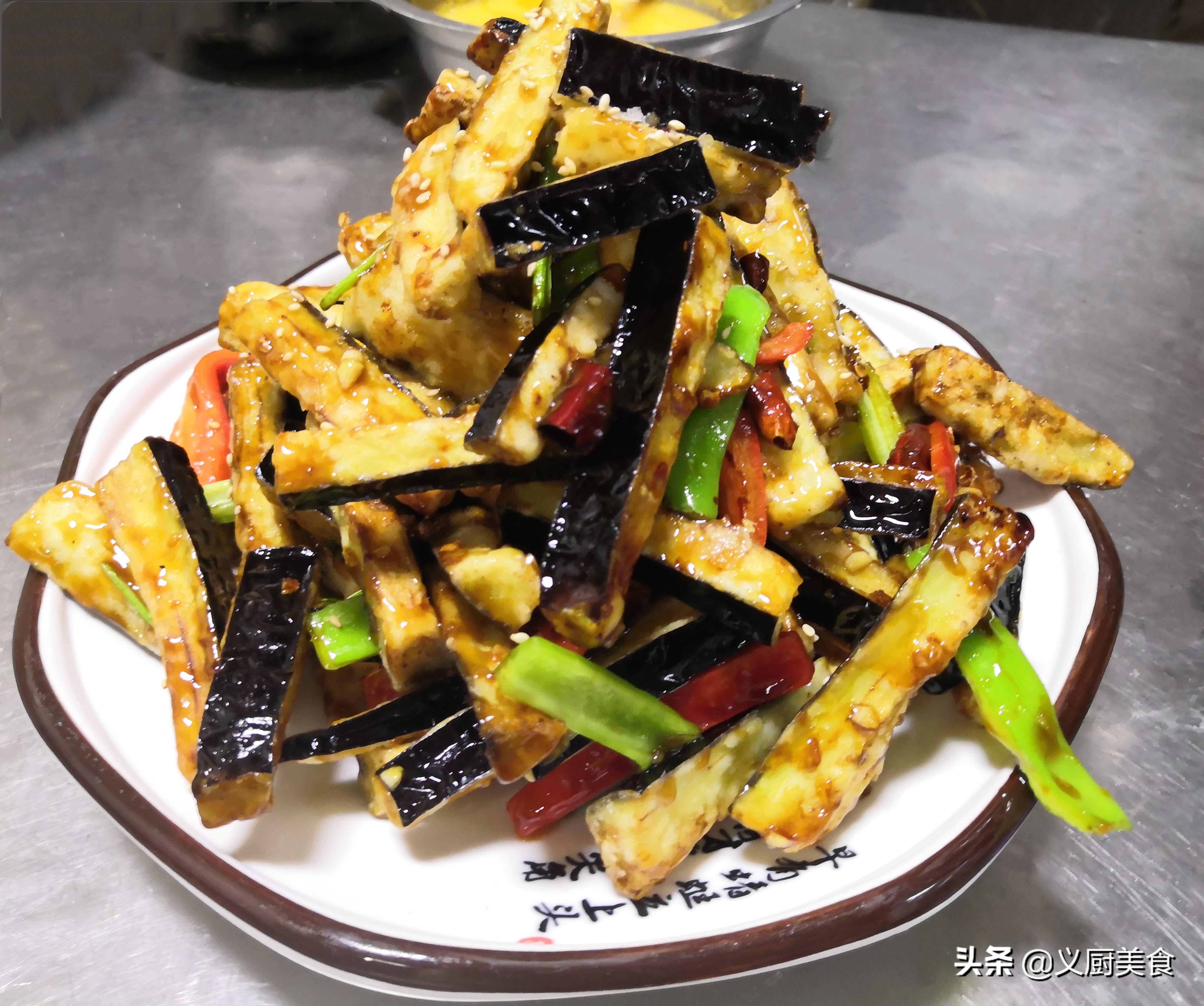 风味茄条饭店正宗做法,风味茄条做法料汁