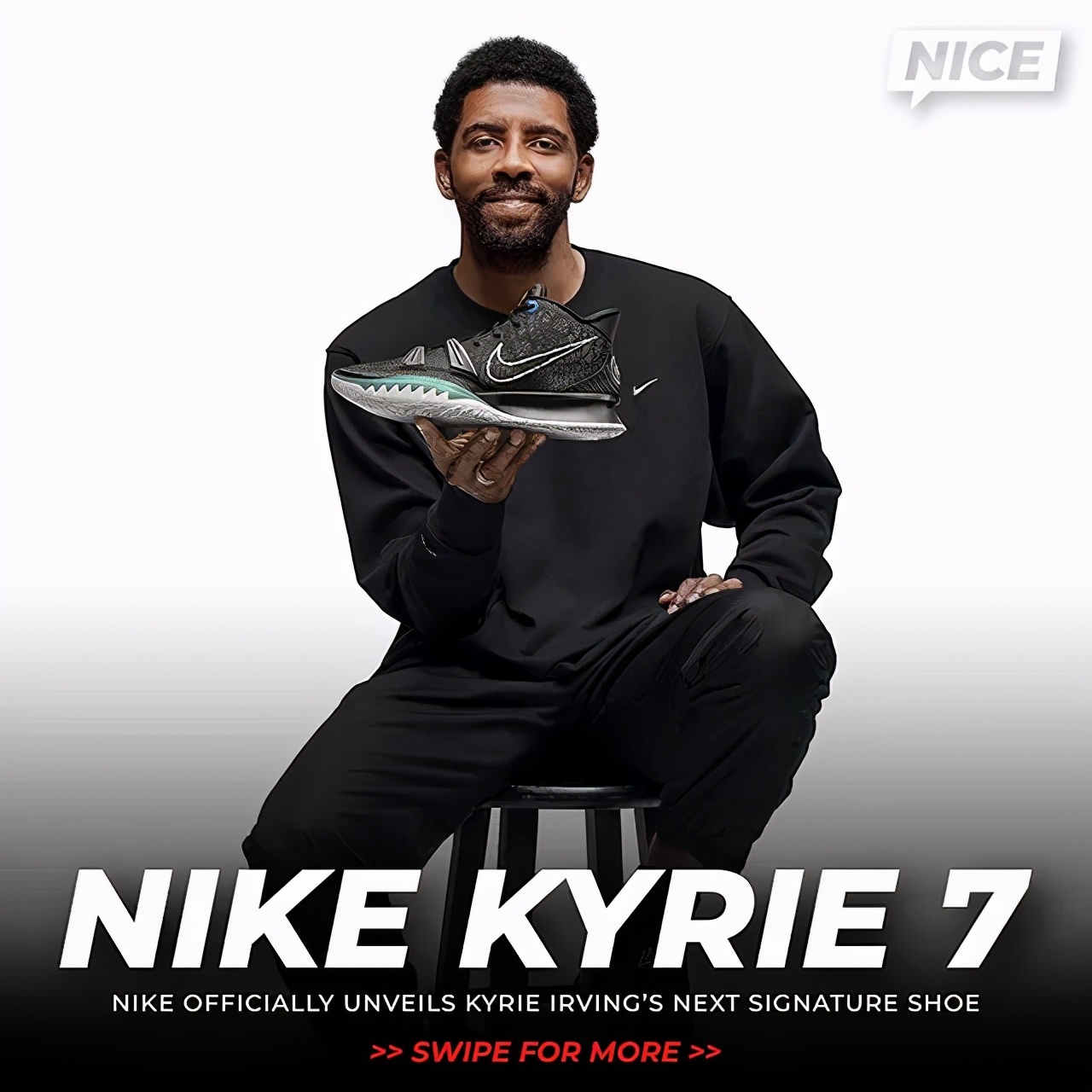 nba欧文7黑白上脚,欧文上脚欧文7全部配色全身照