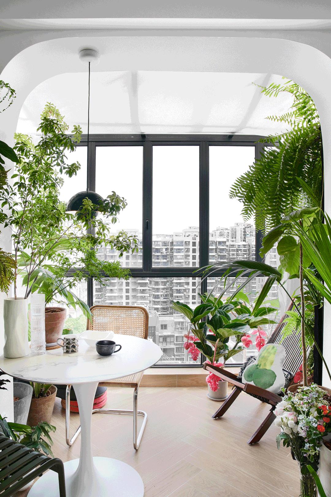 绿植达人爆改70㎡顶层公寓，没有院子却满屋都是花园