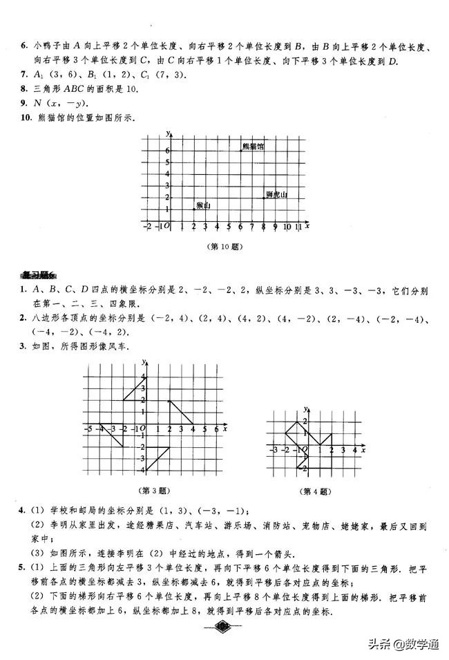 人教版七年级下册数学课后题答案,七年级下册数学课后练习答案