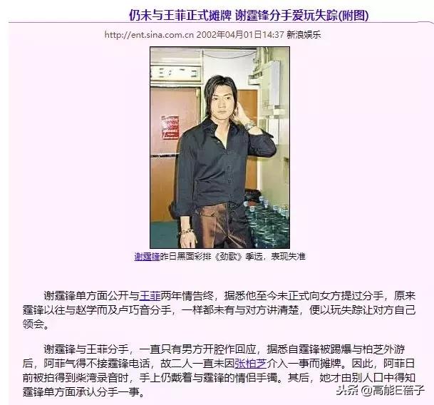 王菲谢霆锋张柏芝周迅窦唯关系图,王菲有什么魅力让窦唯谢霆锋喜欢