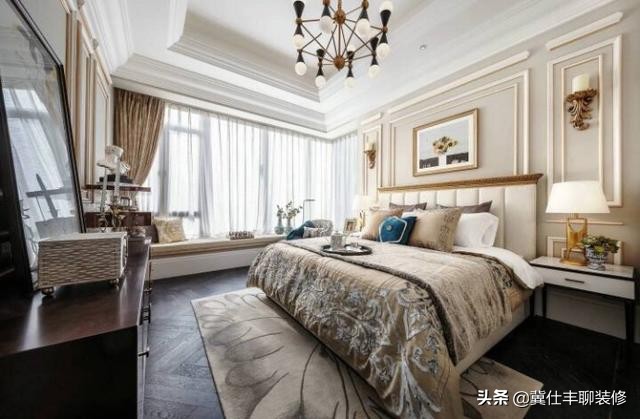 石膏线条天花板装修效果图,简单的石膏线条装修