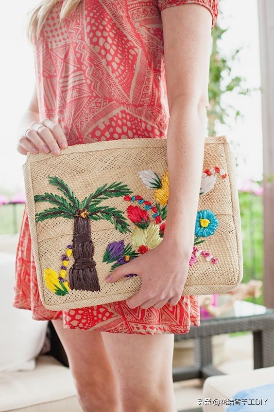 好看的毛线编织小包包,春天里的小包包