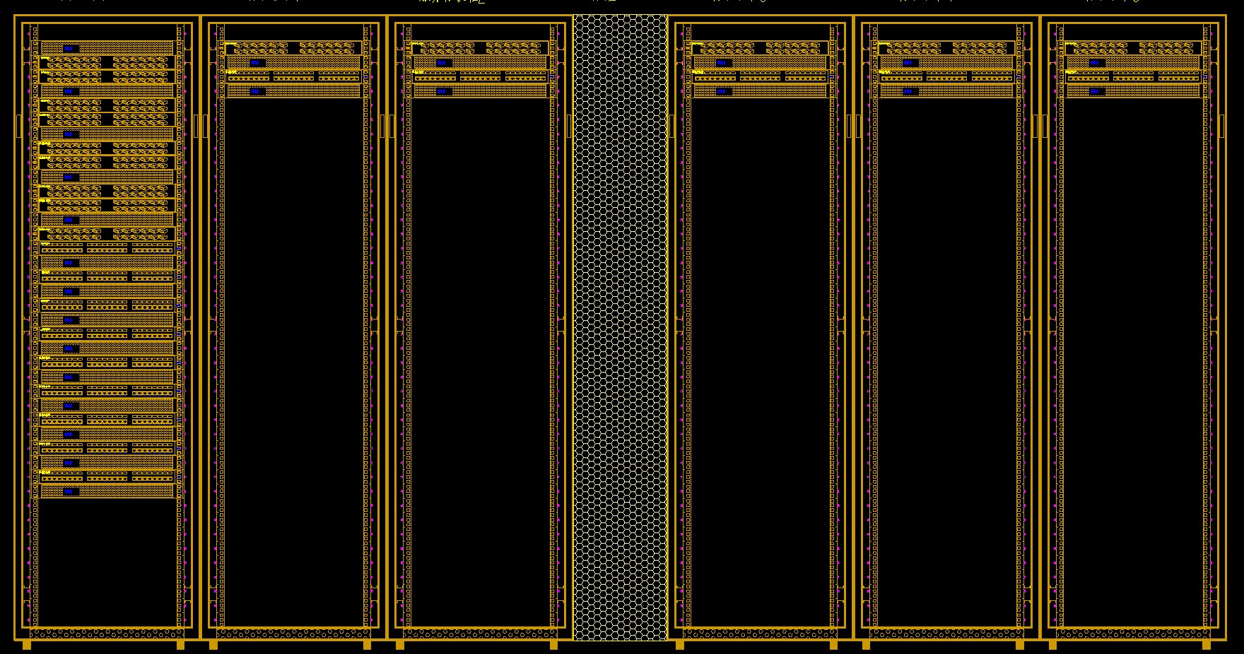 cad弱电机柜图标大全,弱电机柜CAD布置