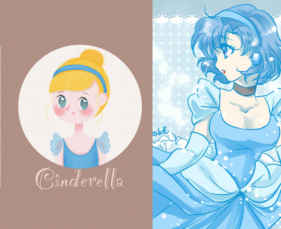 迪士尼公主跟美少女战士合体图片,当迪士尼公主化身成美少女战士