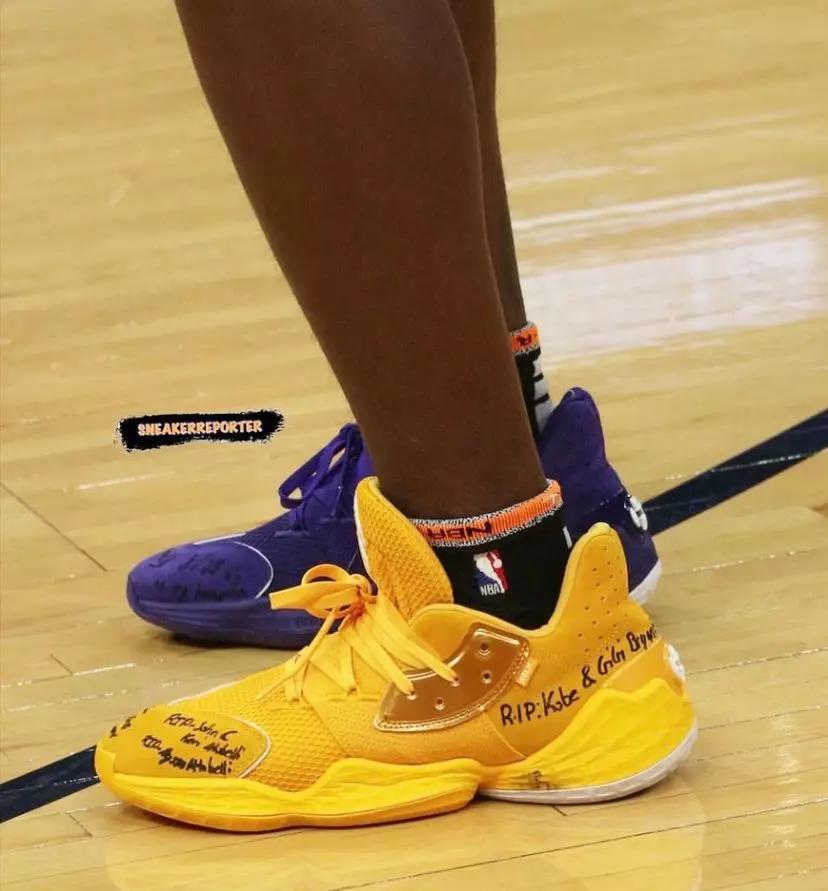 nba杰伦布朗上脚球鞋,nba球星上脚布朗尼1代