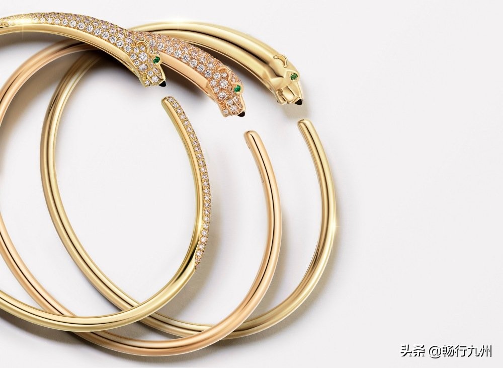 cartier满钻猎豹手镯,卡地亚猎豹款手镯