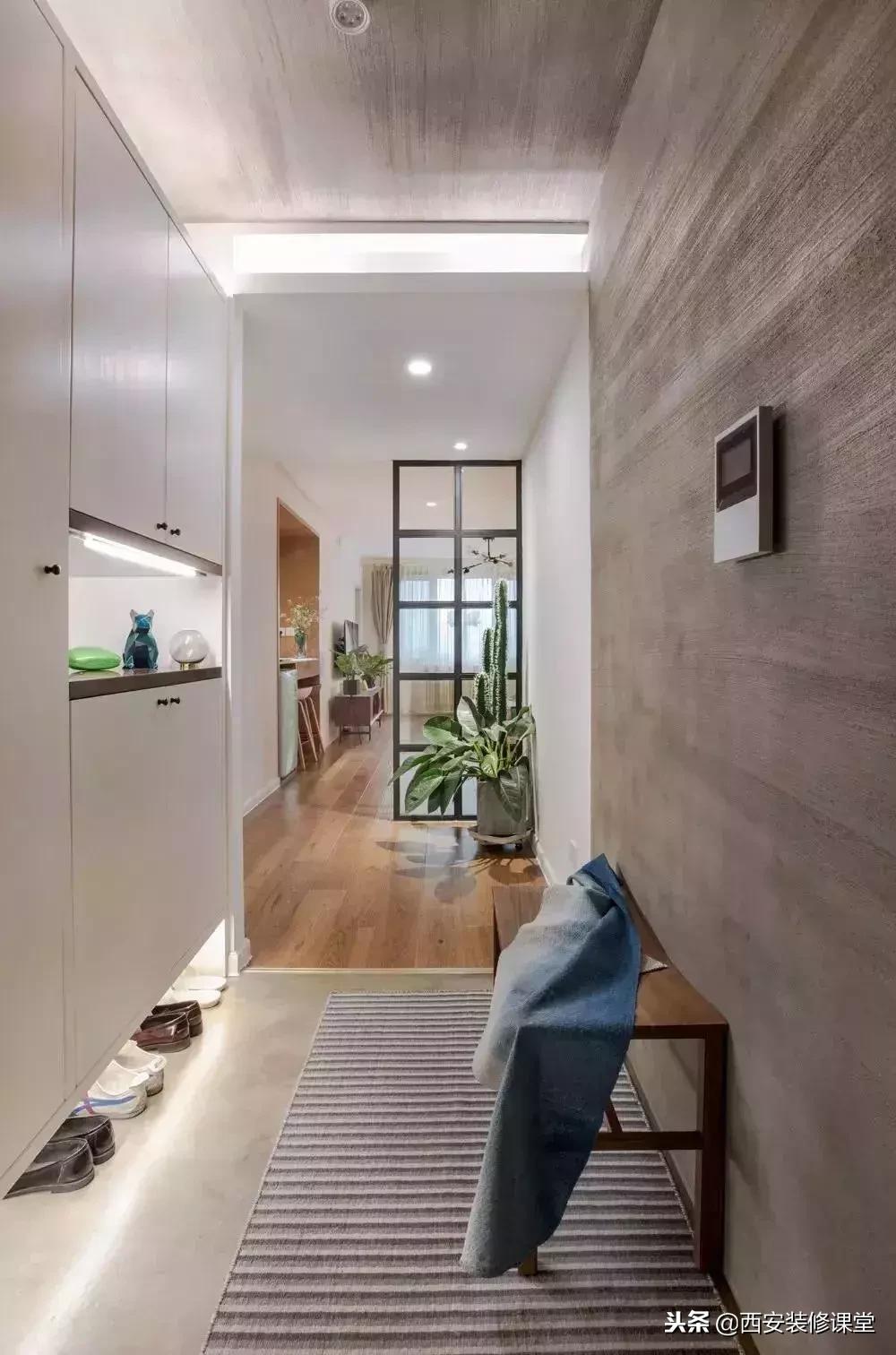 进门餐厅屏风隔断效果图轻奢,进门正对卫生间屏风隔断效果图