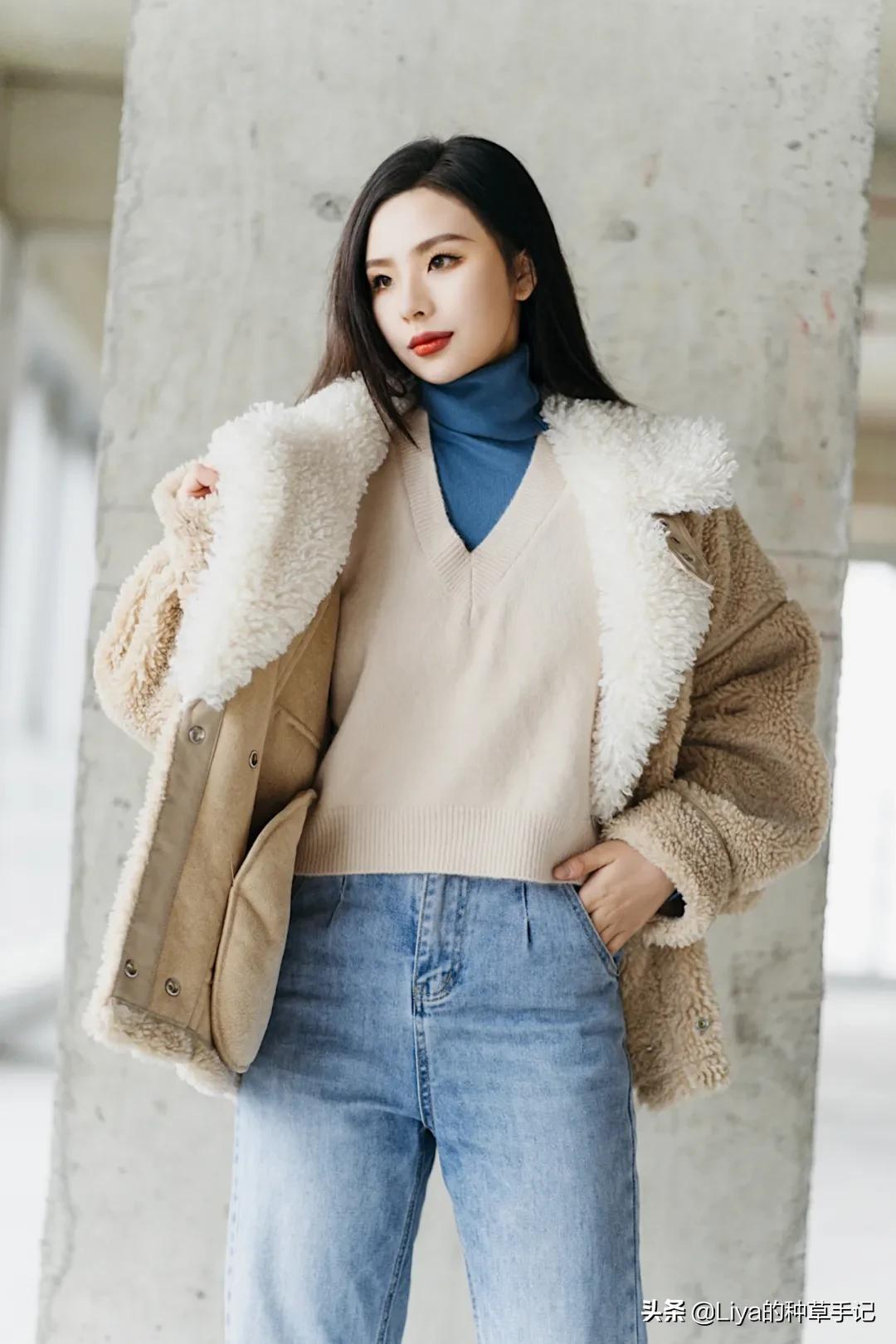 现在流行的羊羔毛外套,今年流行羊羔毛外套
