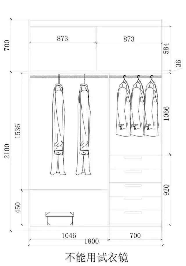 1.3米衣柜格局设计图,1米3衣柜布局设计