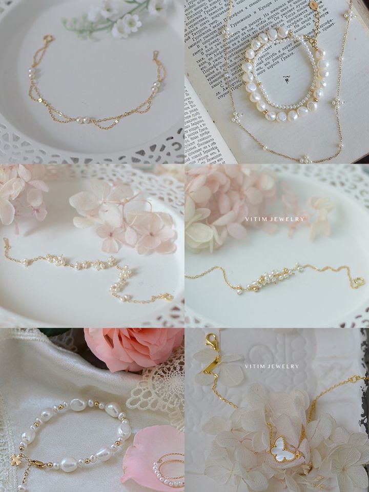 18精品圆珠手链,小众饰品店铺耳环