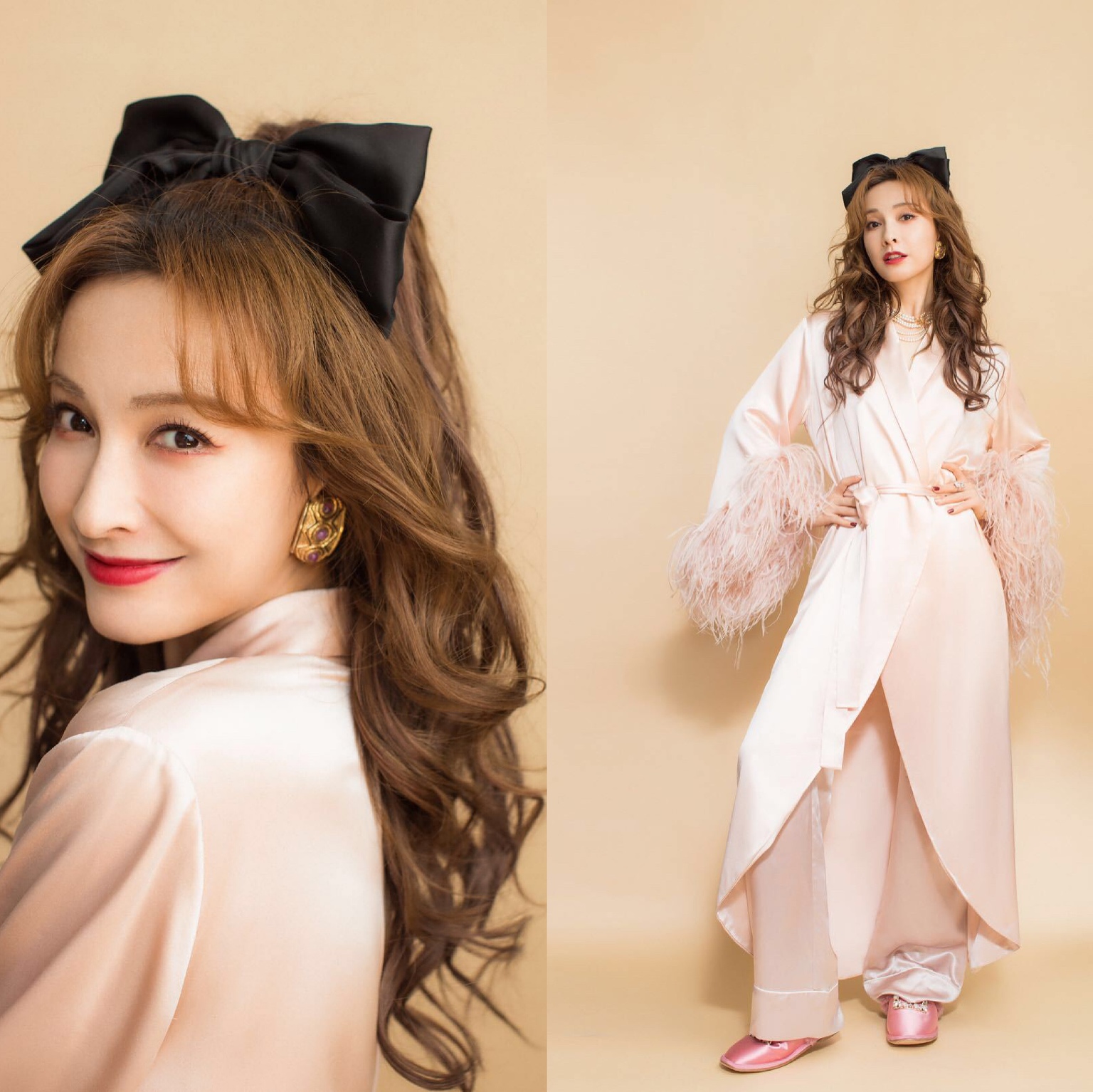 林青霞蝴蝶结丸子头,林青霞蝴蝶结造型