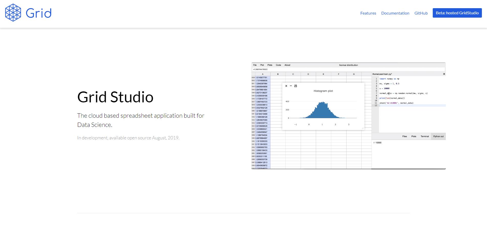 专为数据科学构建的开源云端Web电子表格应用程序——GridStuio