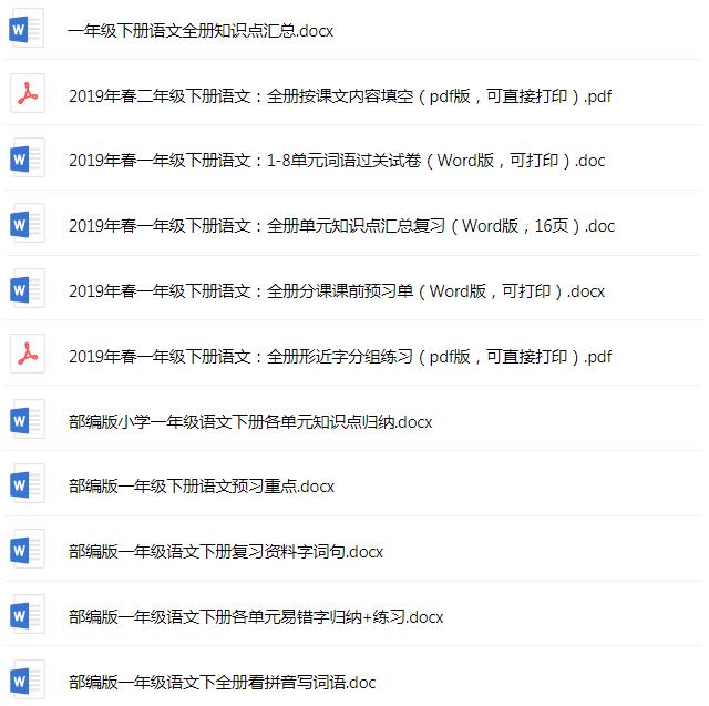 一年级数学下册必考重点难点汇总,一年级数学下册必考知识归纳